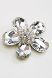 Elegant Flower tear drop Crystal Brooch