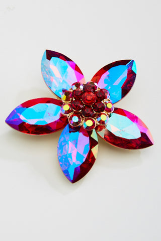 Fancy Marquise Crystal Flower Pin Brooch_7 colors