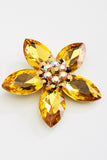 Fancy Marquise Crystal Flower Pin Brooch_7 colors