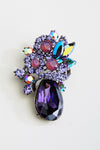 Elegant Fancy Crystal Flower Vase Brooch_8 colors