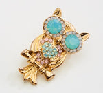 Crystal Owl Pin Brooch_3 colors