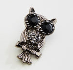 Crystal Owl Pin Brooch_3 colors