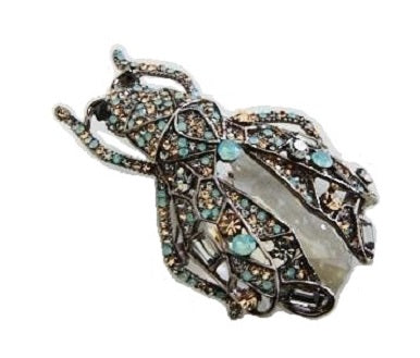 Crystal Cicada Pendant Brooch