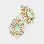 Classic Tear drop & Marquise Fancy Crystal Clip On Earrings_6 colors