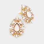 Classic Tear drop & Marquise Fancy Crystal Clip On Earrings_6 colors