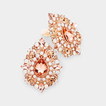 Classic Tear drop & Marquise Fancy Crystal Clip On Earrings_6 colors