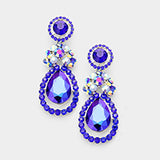 Fancy crystal teardrop Earring_7 colors