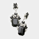 Rectangle Fancy crystal Accented Evening Earring_11 colors