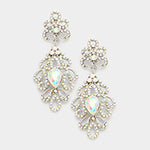 Elegant bubble drop crystal earring_9 colors