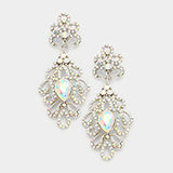 Elegant bubble drop crystal earring_9 colors