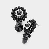 Cute flower crystal Earrings_10 colors