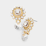 Cute flower crystal Earrings_10 colors