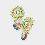 Cute flower crystal Earrings_10 colors