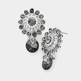 Cute flower crystal Earrings_10 colors