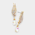 Angel Wing Embellished Crystal Earring_5 colors