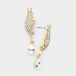 Angel Wing Embellished Crystal Earring_5 colors