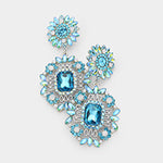 Elegant fancy crystal filigree evening earring_10 colors