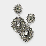 Elegant fancy crystal filigree evening earring_10 colors