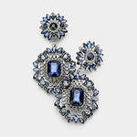 Elegant fancy crystal filigree evening earring_10 colors