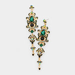 Victorian Crystal Dangle Evening Earring_5 colors