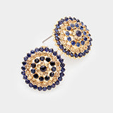 Elegant Dome Crystal  Stud Earrings_12 colors