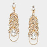 Elegant tear drop fancy crystal earring_4 colors