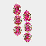 Elegant Three oval drops fancy earring_11 colors