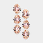 Elegant Three oval drops fancy earring_11 colors