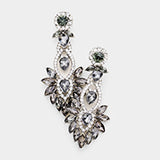 Victorian floral fancy marquise crystal earring_9 colors