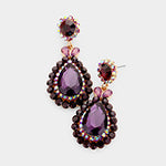 Charming Tear drop fancy crystal earring_10 colors