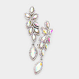 Leaf Fancy marquise crystal earring_10 colors