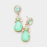 Crystal tear drop charming earring_9 colors