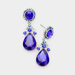 Crystal tear drop charming earring_9 colors