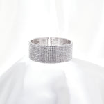 Fancy Elastic 10-Row High quality Clear Swarovski rhinestone Bracelet