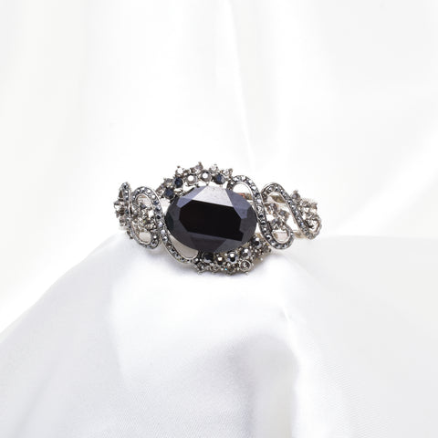 Fancy Oval Swarovski crystal Hinged Bracelet
