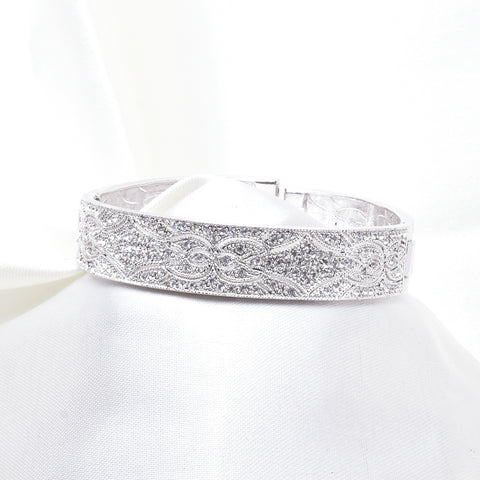 Fancy High quality Swarovski crystal Hinged Bracelet