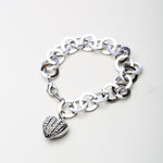 Fancy High quality Round Chain Heart Bracelet