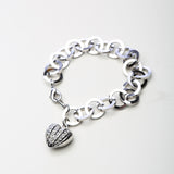 Fancy High quality Round Chain Heart Bracelet