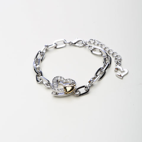 Fancy High quality Round Chain Heart Bracelet