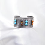 Vintage Matt silver Cuff Bracelet