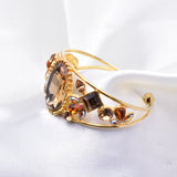 Vintage Gold Swarovski crystal Cuff Bracelet