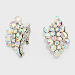 Fancy crystal Clip On Earring_5 colors