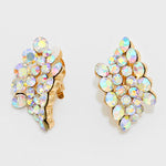 Fancy crystal Clip On Earring_5 colors