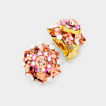 Fancy crystal Stud Earring_4 colors