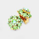 Fancy crystal Stud Earring_4 colors