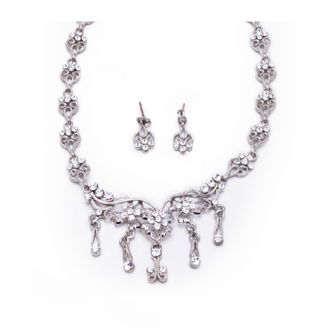 Vintage filigree crystal Necklace