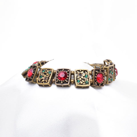 Square Multi stone Stretch Bracelet_2 colors