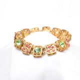 Square Multi stone Stretch Bracelet_2 colors