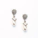 Fancy Tear Drop Pearl Crystal Earring_2 colors