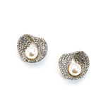 Fresh water Pearl and swarovski crystal Earring_4 colors